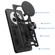 For Honor Magic6 Pro Sliding Camera Cover Design TPU+PC Phone Case(Blue)