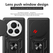 For Honor Magic6 Pro Sliding Camera Cover Design TPU+PC Phone Case(Green)