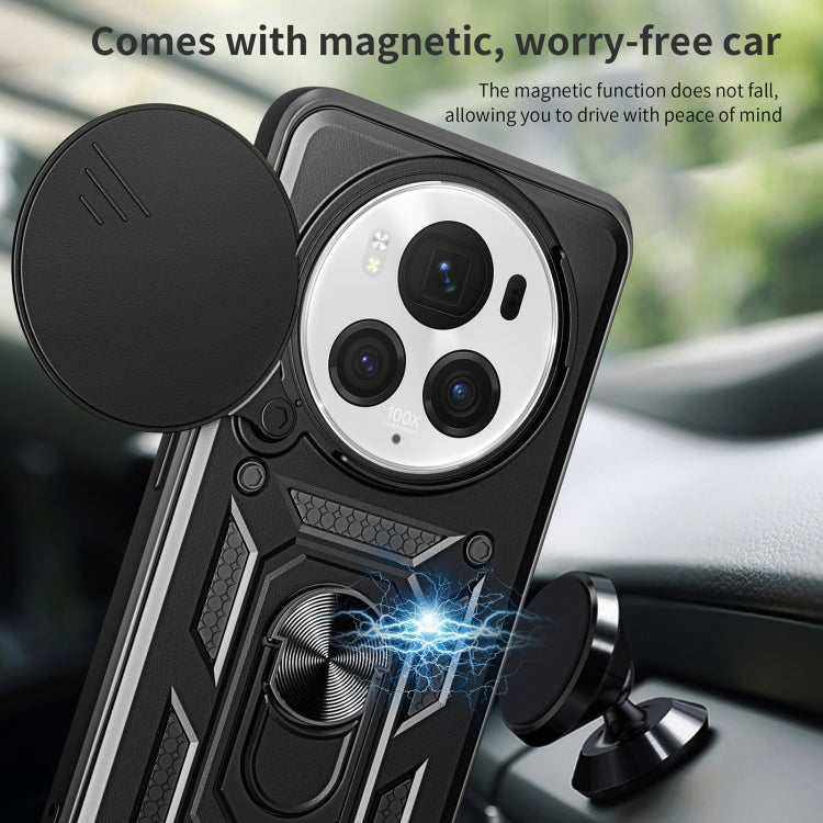 For Honor Magic6 Pro Sliding Camera Cover Design TPU+PC Phone Case(Gold)