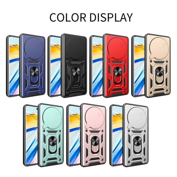 For Honor Magic6 Pro Sliding Camera Cover Design TPU+PC Phone Case(Rose Gold)