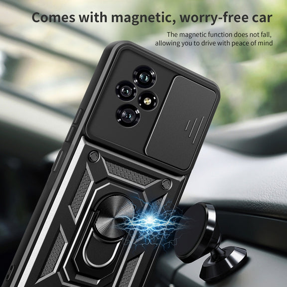 For Honor 200 Sliding Camera Cover Design TPU+PC Phone Case(Black)