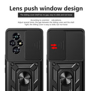 For Honor 200 Sliding Camera Cover Design TPU+PC Phone Case(Red)