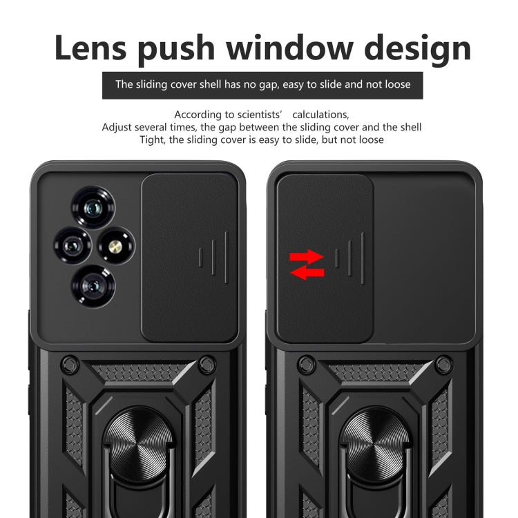 For Honor 200 Sliding Camera Cover Design TPU+PC Phone Case(Silver)