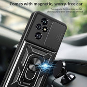 For Honor 200 Pro Sliding Camera Cover Design TPU+PC Phone Case(Black)