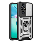 For Honor 200 Pro Sliding Camera Cover Design TPU+PC Phone Case(Silver)