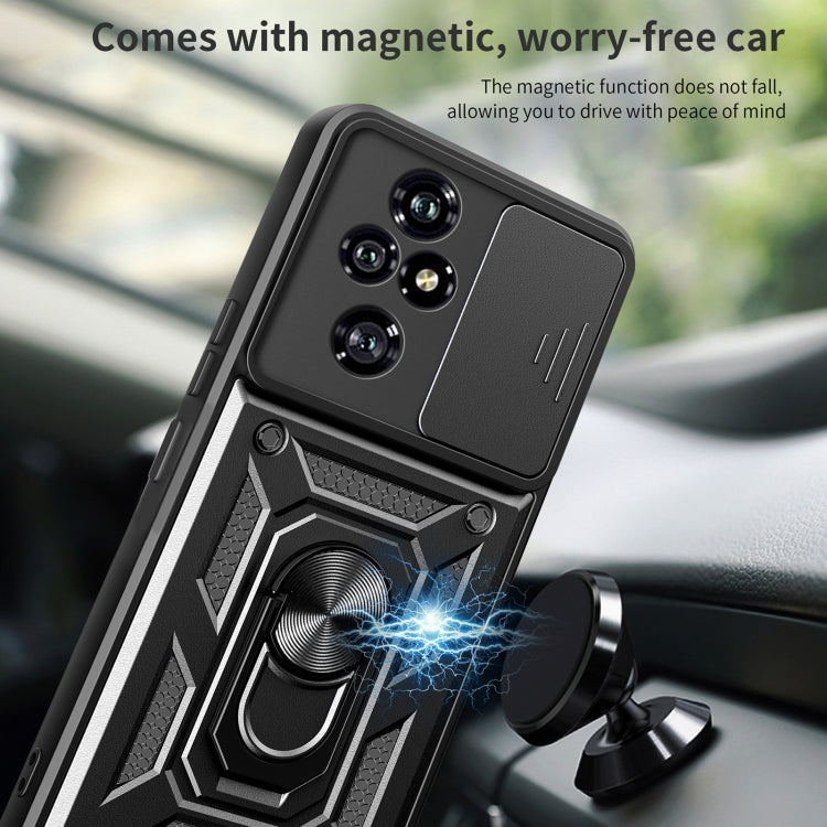 For Honor 200 Pro Sliding Camera Cover Design TPU+PC Phone Case(Silver)