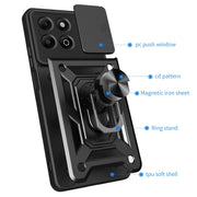 For Honor X6b 4G Sliding Camera Cover Design TPU+PC Phone Case(Silver)