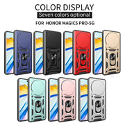 For Honor Magic5 Pro Sliding Camera Cover Design TPU+PC Phone Case(Red)