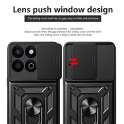 For Honor 200 Smart Sliding Camera Cover Design TPU+PC Phone Case(Red)