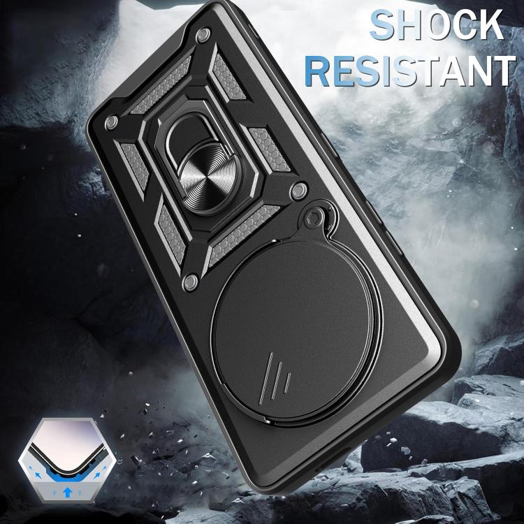 For Honor X60 Pro / X9c Sliding Camera Cover Design TPU+PC Phone Case(Red)