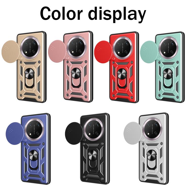 For Honor X60 Pro / X9c Sliding Camera Cover Design TPU+PC Phone Case(Silver)