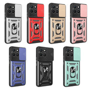 For Honor X8c 4G Sliding Camera Cover Design TPU+PC Phone Case(Red)