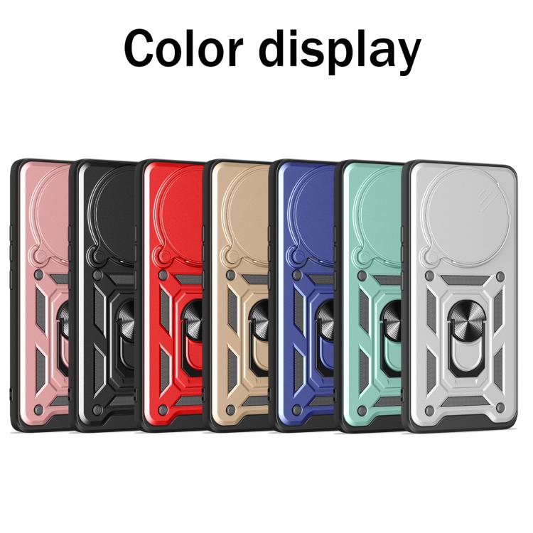 For Honor Magic7 Pro Sliding Camera Cover Design TPU+PC Phone Case(Blue)