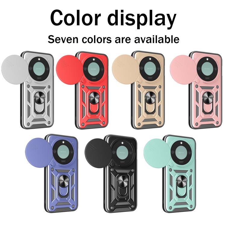 For Honor X9c Smart Sliding Camera Cover Design TPU+PC Phone Case(Green)
