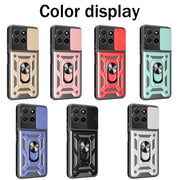 For Honor X5b Plus Sliding Camera Cover Design TPU+PC Phone Case(Red)