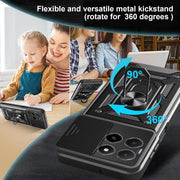 For Honor X5b Plus Sliding Camera Cover Design TPU+PC Phone Case(Silver)