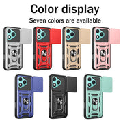 For Honor 400 Lite Global Sliding Camera Cover Design TPU+PC Phone Case(Black)
