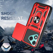 For Honor 400 Lite Global Sliding Camera Cover Design TPU+PC Phone Case(Red)