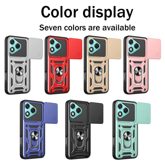 For Honor 400 Lite Global Sliding Camera Cover Design TPU+PC Phone Case(Blue)