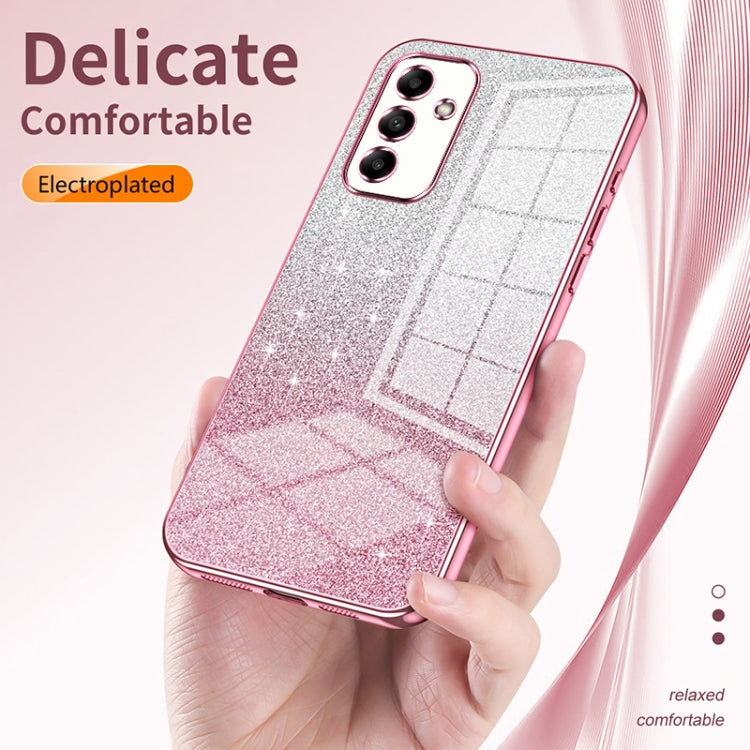 For Samsung Galaxy A53 5G Gradient Glitter Powder Electroplated Phone Case(Transparent)