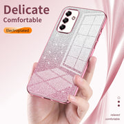 For Samsung Galaxy A53 5G Gradient Glitter Powder Electroplated Phone Case(Transparent)