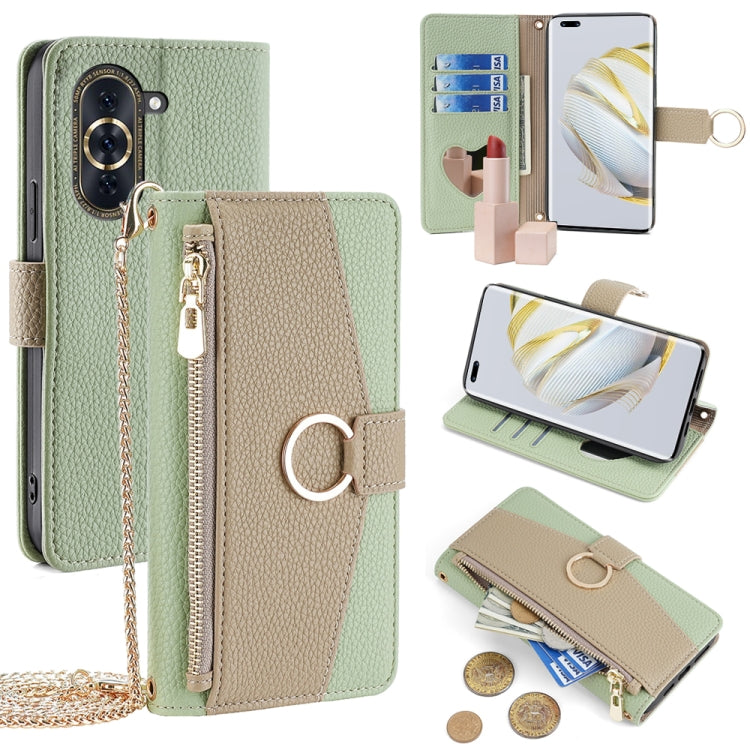 For Huawei nova 10 Pro Crossbody Litchi Texture Leather Phone Case(Green)