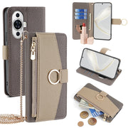 For Huawei nova 11 4G Crossbody Litchi Texture Leather Phone Case(Grey)