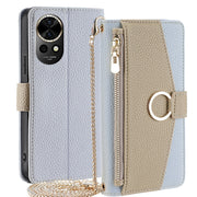 For Huawei nova 12 5G Crossbody Litchi Texture Leather Phone Case(Blue)