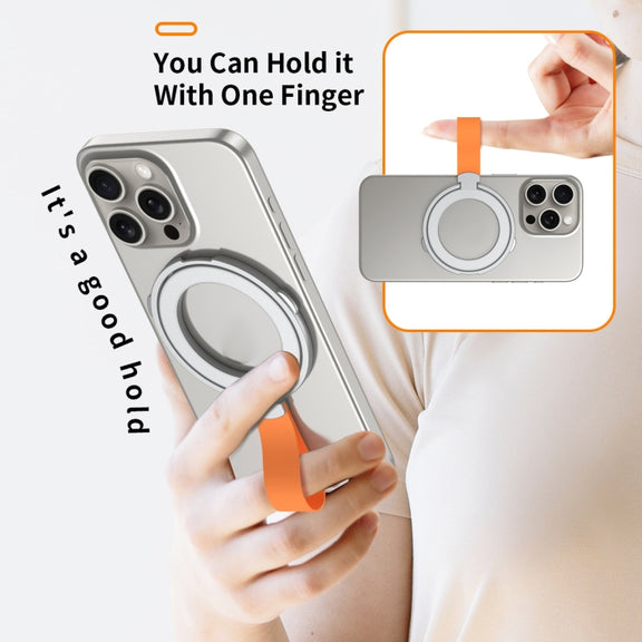 MagSafe Magnetic Pivot Stand Phone Ring Holder(Silver)