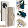 For OnePlus 11 Crossbody Litchi Texture Leather Phone Case(White) - OnePlus Cases by PMC TechLife | Online Shopping South Africa | PMC TechLife | Buy Now Pay Later Mobicred