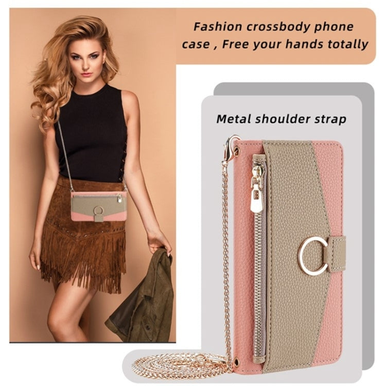 For OnePlus 9 Crossbody Litchi Texture Leather Phone Case(Pink)
