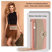 For OnePlus 9 Crossbody Litchi Texture Leather Phone Case(Pink)