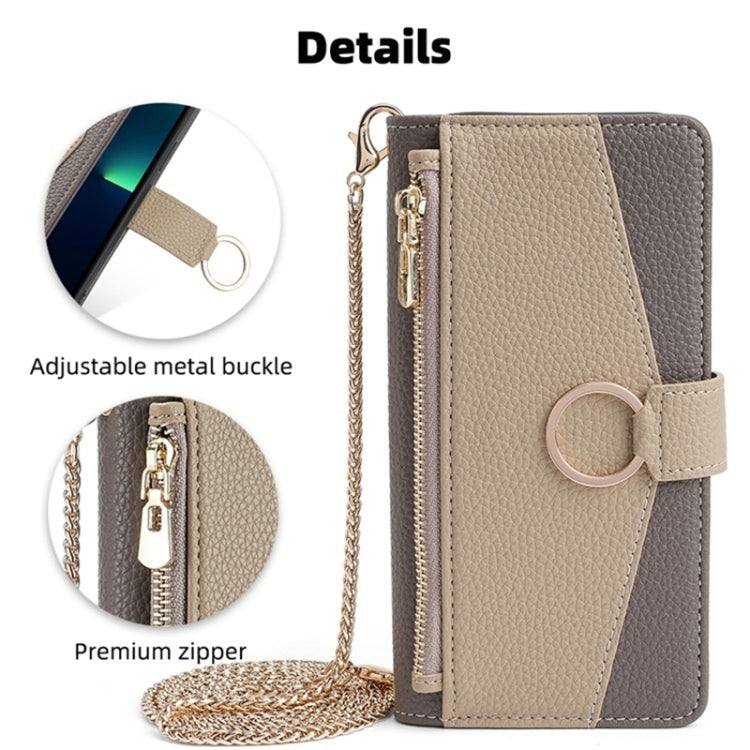 For OnePlus 9 Pro Crossbody Litchi Texture Leather Phone Case(Grey)