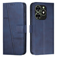 For Tecno Spark Go 2024 / POP 8 Stitching Calf Texture Buckle Leather Phone Case(Blue) - Tecno Cases by PMC Jewellery | Online Shopping South Africa | PMC Jewellery | Buy Now Pay Later Mobicred