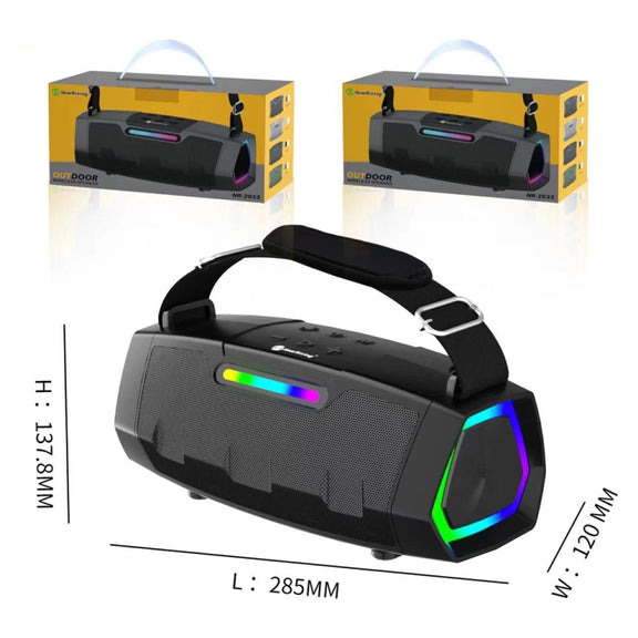 NewRixing NR2033 Portable TWS Wireless Bluetooth Speaker(Grey)
