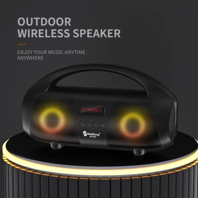 NewRixing NR2055 Wireless Portable TWS Bluetooth Speaker with Microphone(Red)