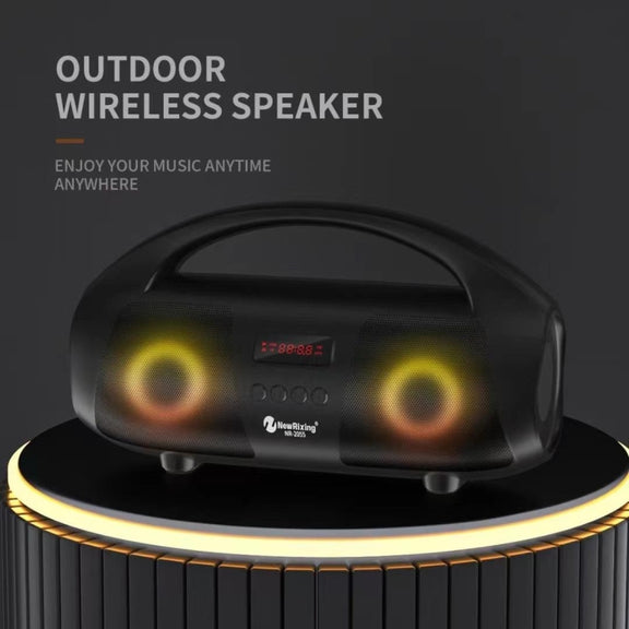 NewRixing NR2055 Wireless Portable TWS Bluetooth Speaker with Microphone(Red)