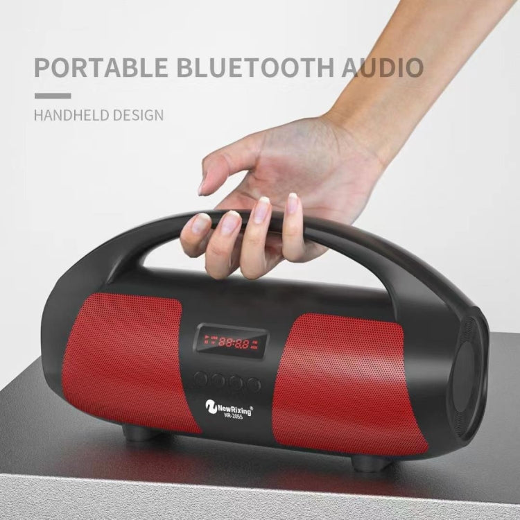 NewRixing NR2055 Wireless Portable TWS Bluetooth Speaker with Microphone(Red)