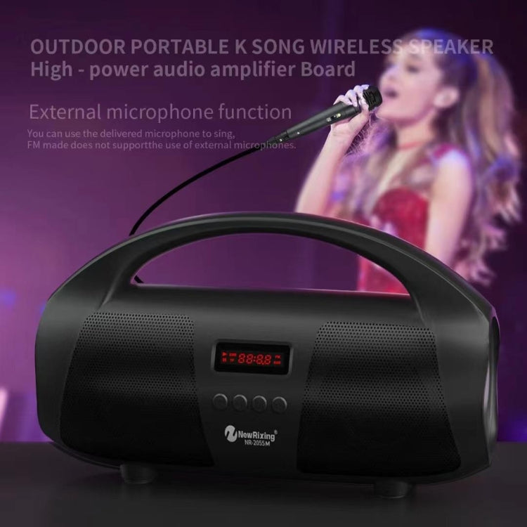 NewRixing NR2055 Wireless Portable TWS Bluetooth Speaker with Microphone(Red)