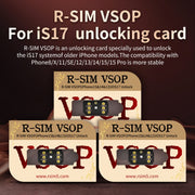 R-SIM VSOP Unlocking Card Sticker For iOS17 System Unlocking
