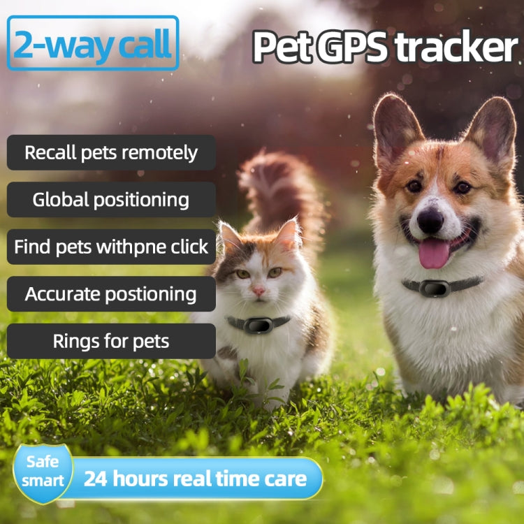 V41 Smart GPS Tracker IP67 Water-resistant Pet Anti-loss Positioner, Version:2G Version(Black)