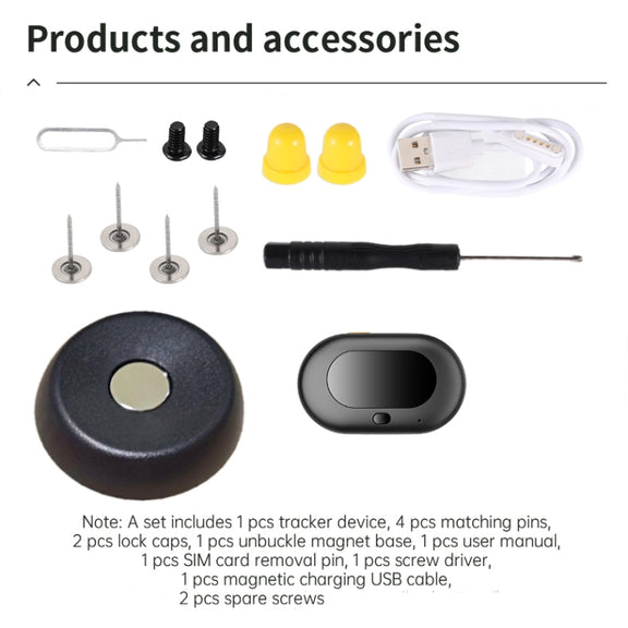 V41 Smart GPS Tracker IP67 Water-resistant Pet Anti-loss Positioner, Version:2G Version(Black)