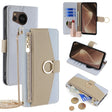 For Sharp Aquos Sense7 Plus Crossbody Litchi Texture Leather Phone Case(Blue) - More Brand by PMC TechLife | Online Shopping South Africa | PMC TechLife | Buy Now Pay Later Mobicred
