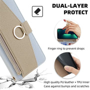 For Sharp Aquos Sense7 Plus Crossbody Litchi Texture Leather Phone Case(Blue)