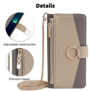 For Sharp Aquos Sense7 Plus Crossbody Litchi Texture Leather Phone Case(Grey)