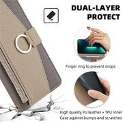 For Sharp Aquos Sense7 Plus Crossbody Litchi Texture Leather Phone Case(Grey)