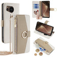 For Sharp Aquos Sense7 Plus Crossbody Litchi Texture Leather Phone Case(White) - More Brand by PMC TechLife | Online Shopping South Africa | PMC TechLife | Buy Now Pay Later Mobicred