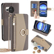 For Sharp Aquos R8 SH-52D Crossbody Litchi Texture Leather Phone Case(Grey) - More Brand by PMC TechLife | Online Shopping South Africa | PMC TechLife | Buy Now Pay Later Mobicred