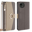 For Sharp Aquos wish4 Crossbody Litchi Texture Leather Phone Case(Grey) - More Brand by PMC TechLife | Online Shopping South Africa | PMC TechLife | Buy Now Pay Later Mobicred