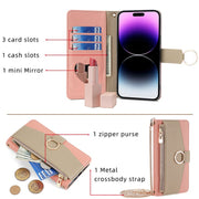 For Sharp Aquos wish4 Crossbody Litchi Texture Leather Phone Case(Pink)